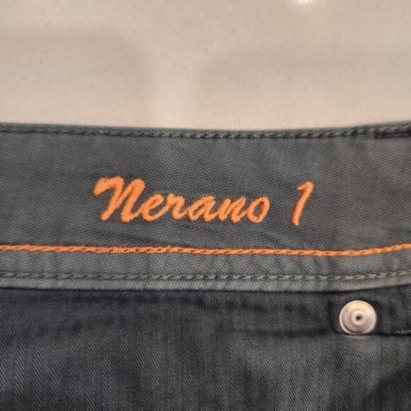 Marco Pescarolo Pants Mens 56 36×34 Green Nerano 1 Cotton Silk Chino 5 Pocket - Picture 11 of 16